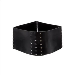 Stunning & unique Leather Ann Demeulemeester extra wide belt